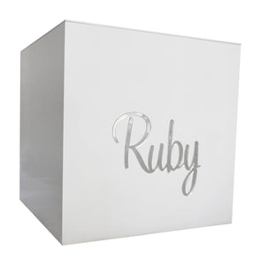 Silver Mirror Personalised Toy Box
